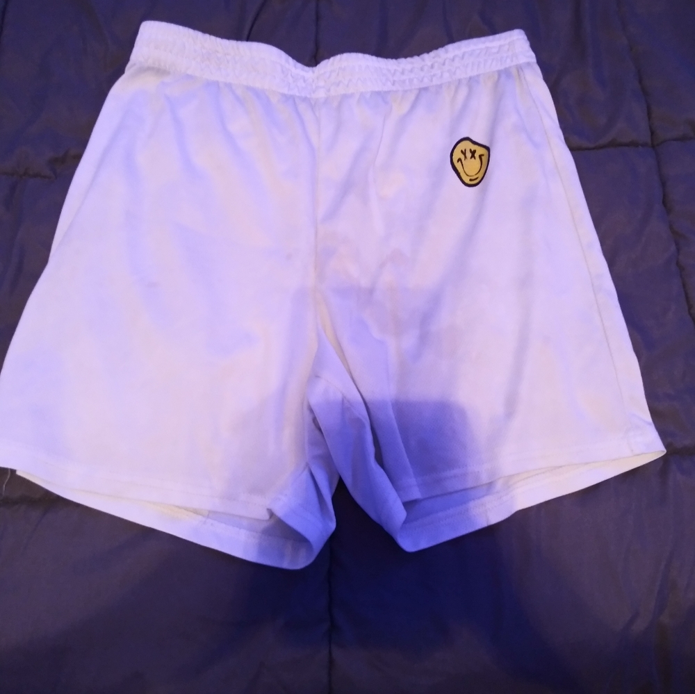 White basketball shorts